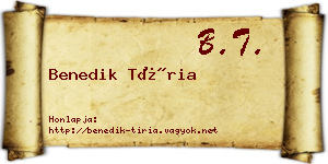 Benedik Tíria névjegykártya